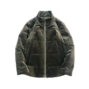 Men's Corduroy Quilted Stand Collar Jacket