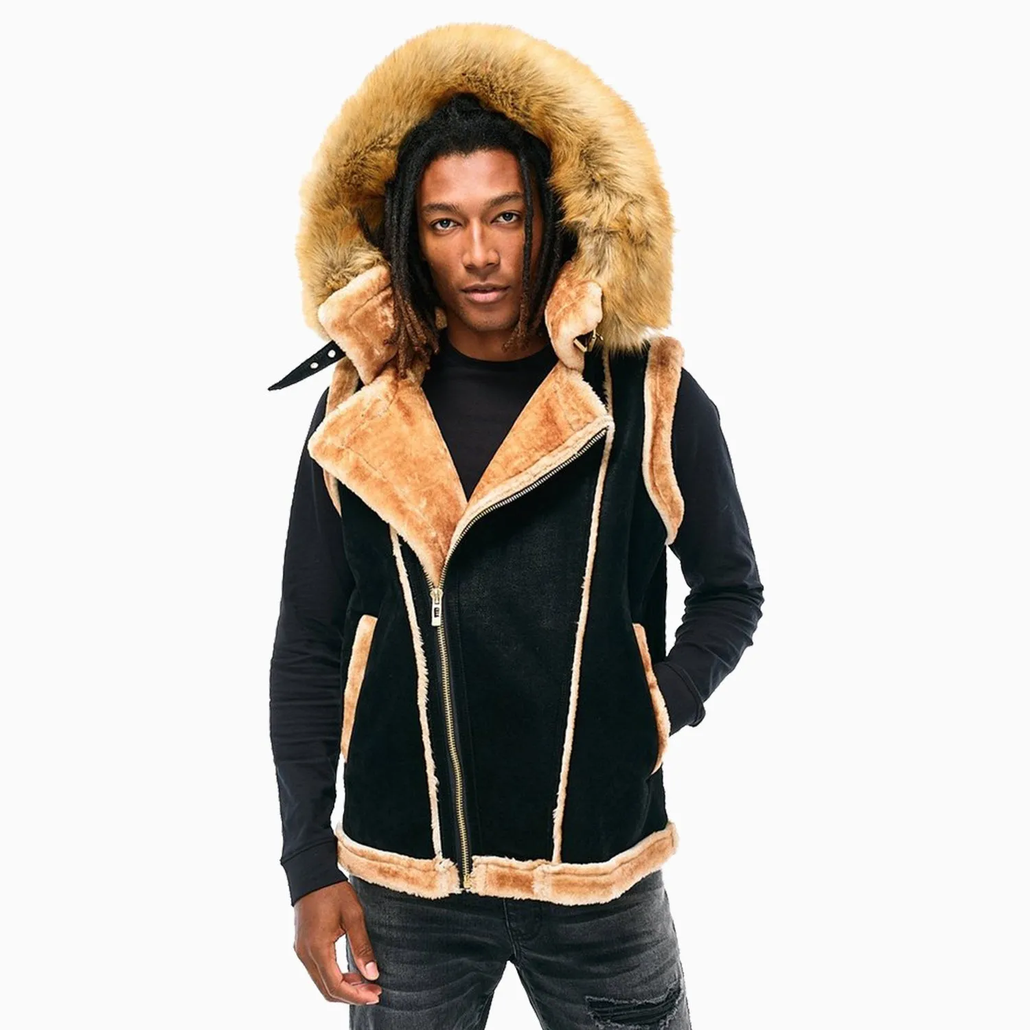 Men's Shearling Vest Jacket