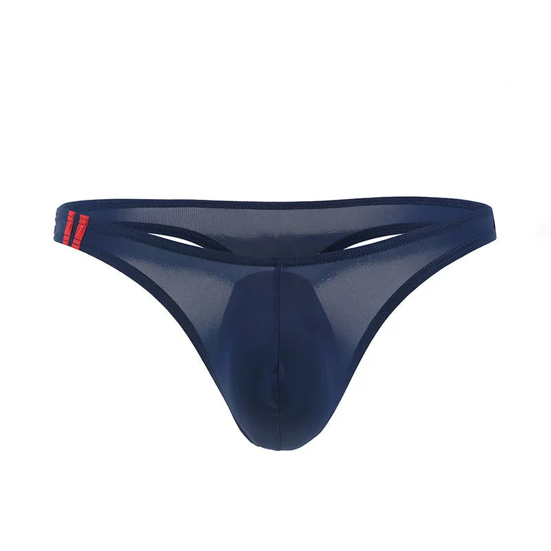 Men's U Convex Pouch Ice Silk Thongs