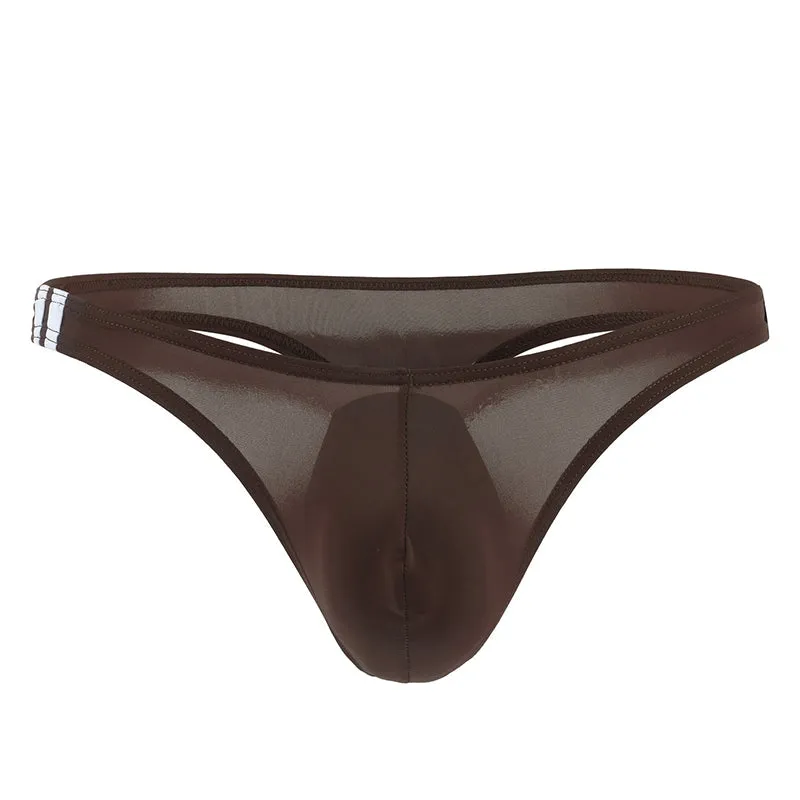 Men's U Convex Pouch Ice Silk Thongs