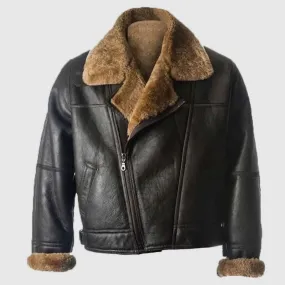 New Premium Quality Men Shearling Leather Jacket