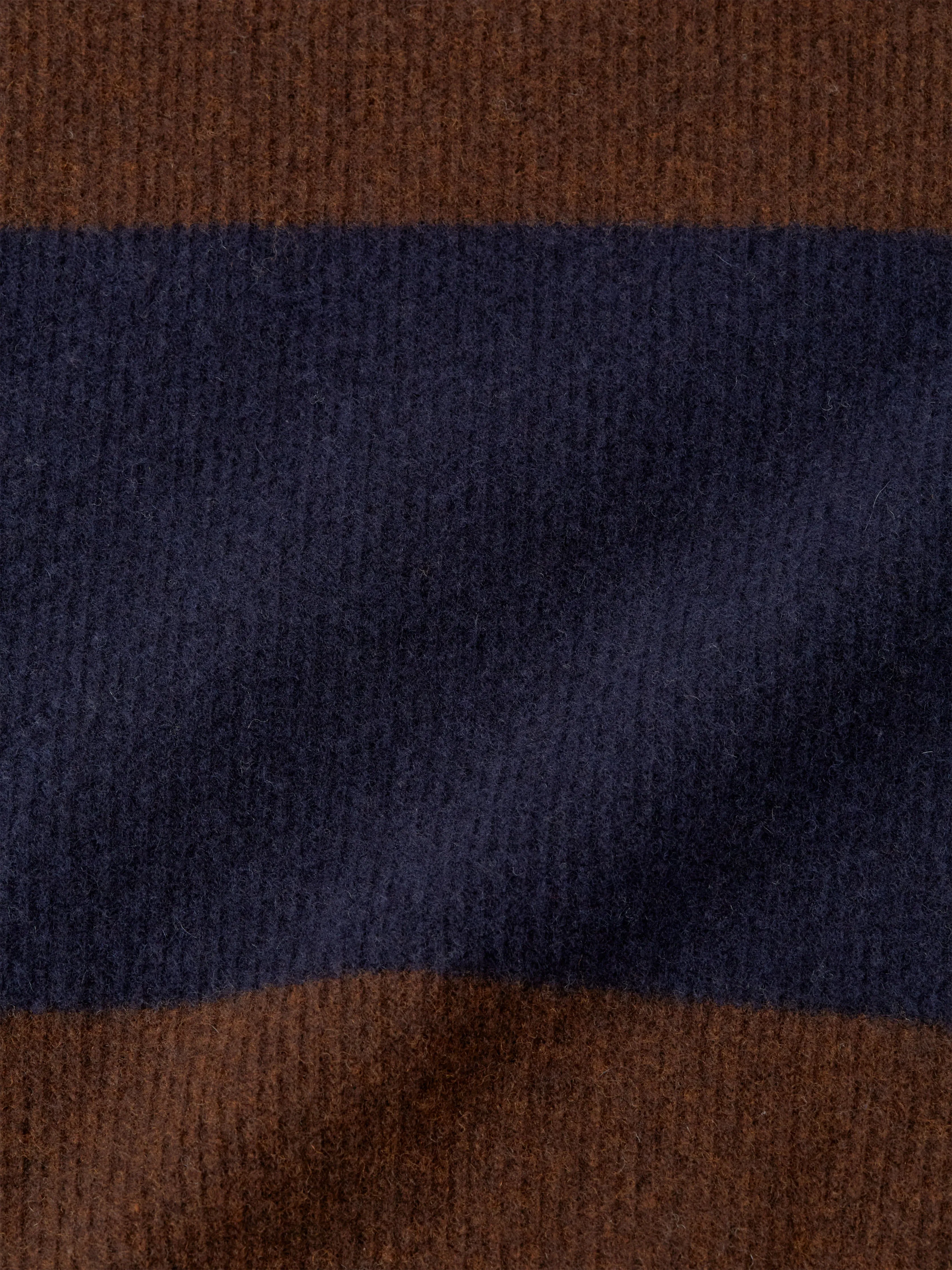 Oliver Spencer Wren Knitted Polo Shirt Paxton - Navy/Brown