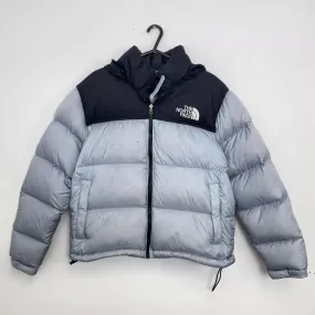 Preowned The North Face Womens 700 Down 1996 Retro Puffer Jacket Size L Light Blue Black