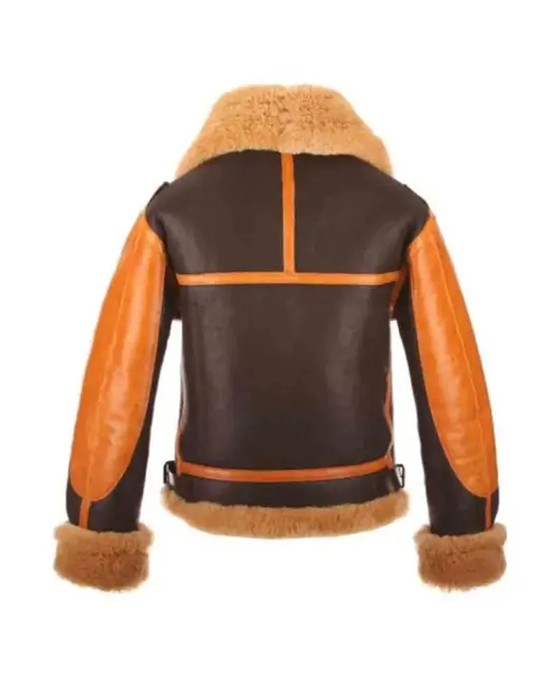 RAF B3 Aviator Brown Shearling Jacket | Timeless & Warm Rfx Leather