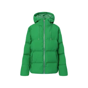 Short Hooded Puffer Jacket Green