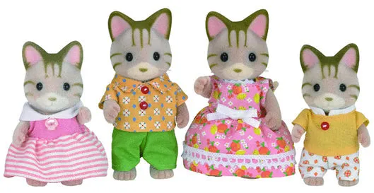 Sylvanian Families Striped Cat Family