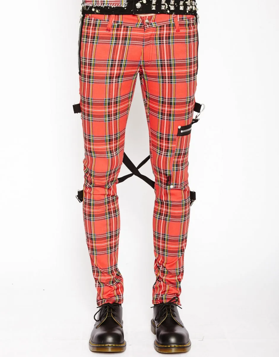 Tripp NYC Plaid Chaos Pants (Red)