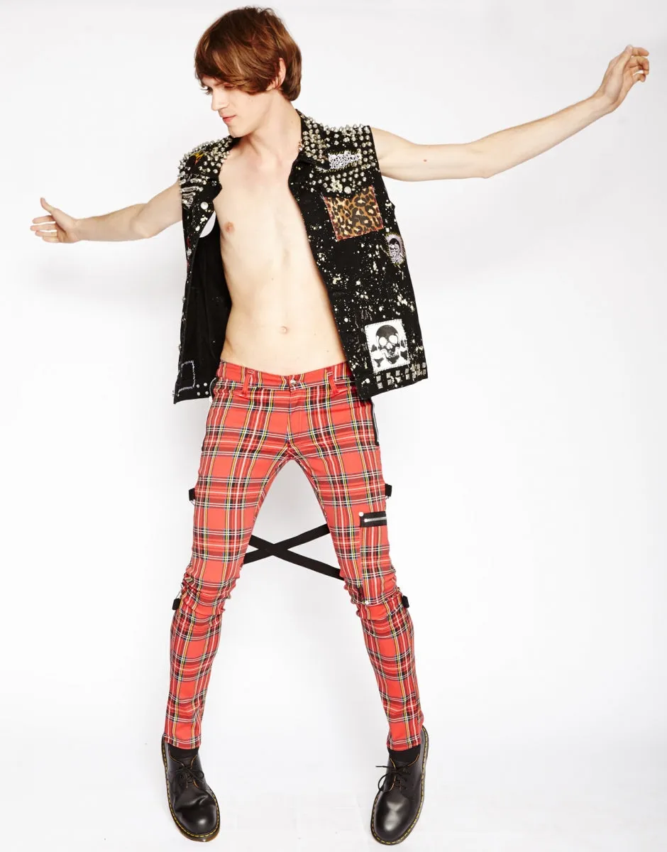 Tripp NYC Plaid Chaos Pants (Red)