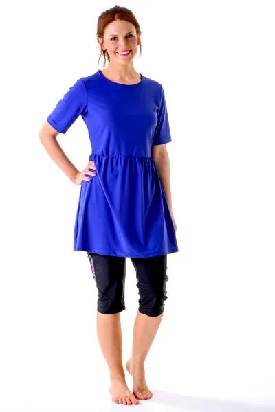 Tunic Short Sleeve Mini Swim Dress Cover Up