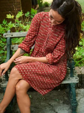 Victoria Tunic Dress - Currant Red