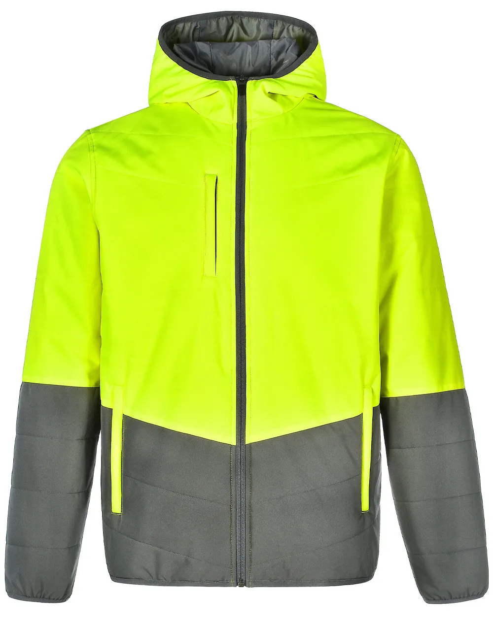 Winning Spirit Unisex HI VIS Modern Styling Hooded Puffer Jacket (SW80)