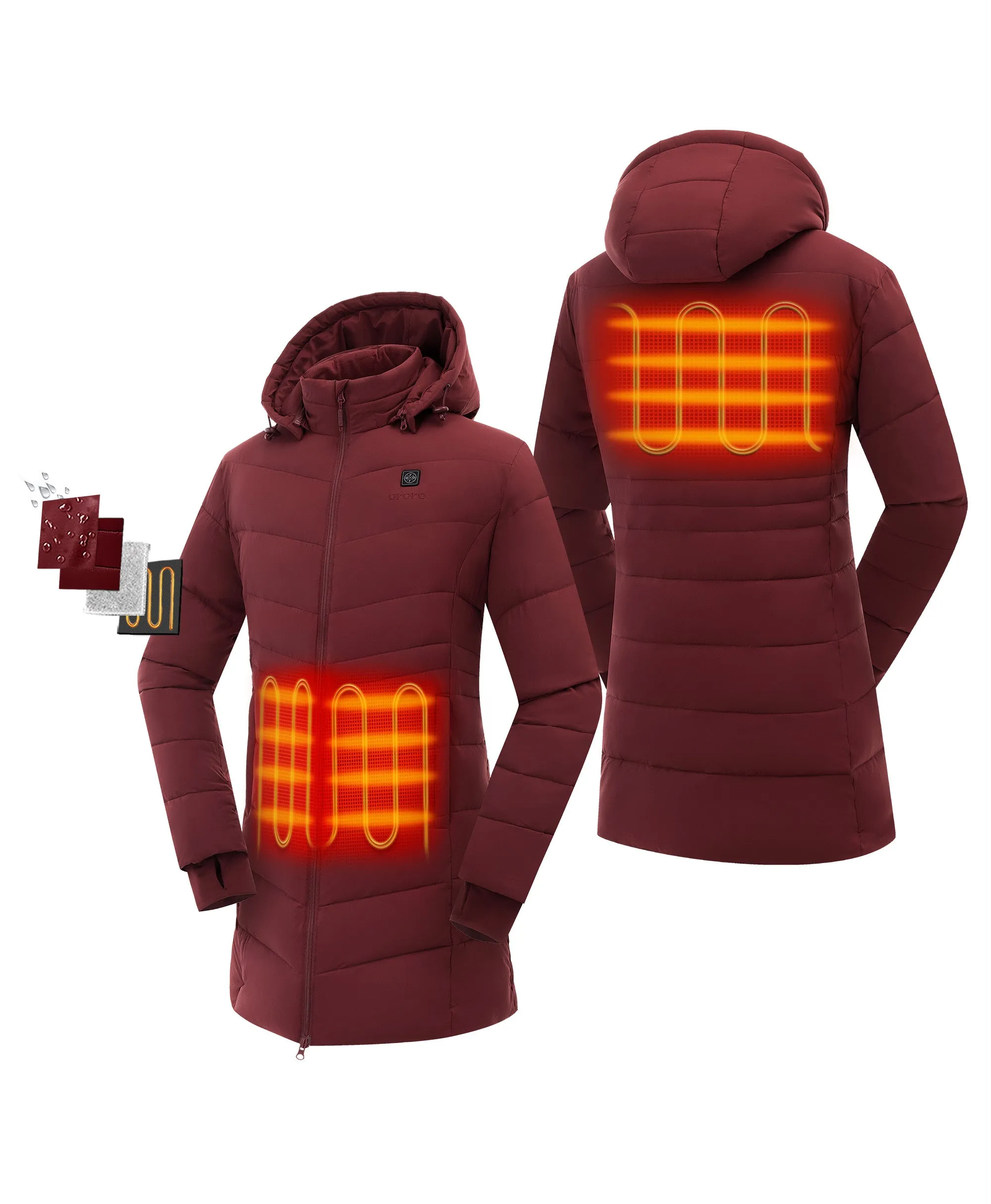 Women's Heated Puffer Parka Jacket - New Colors