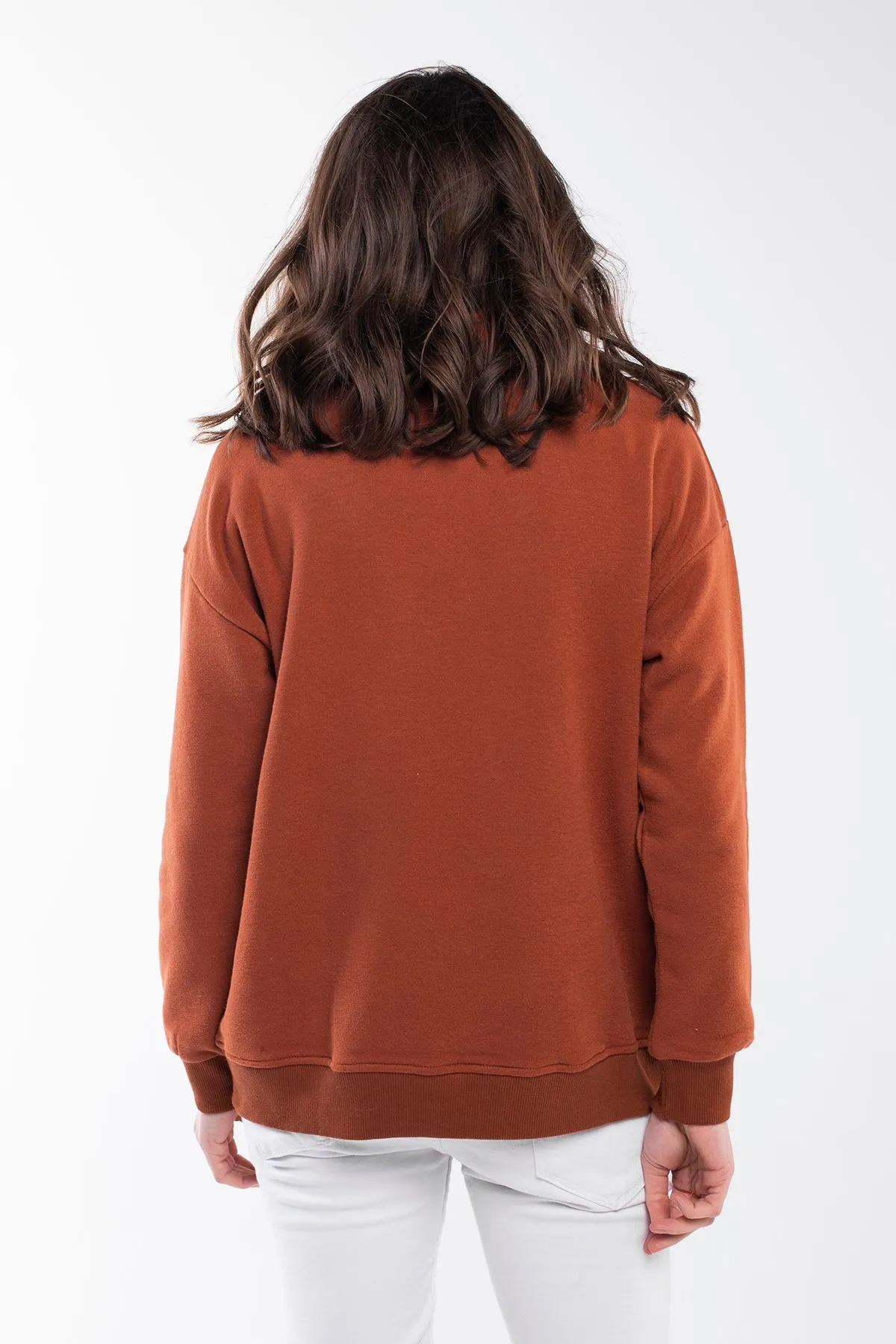 Zipped Neck Sweatshirt