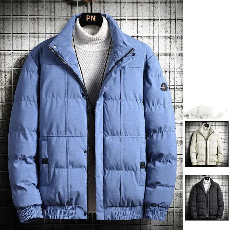 Zipper Thickening Warm Winter Leisure Stand-up Collar Cotton-padded Jacket