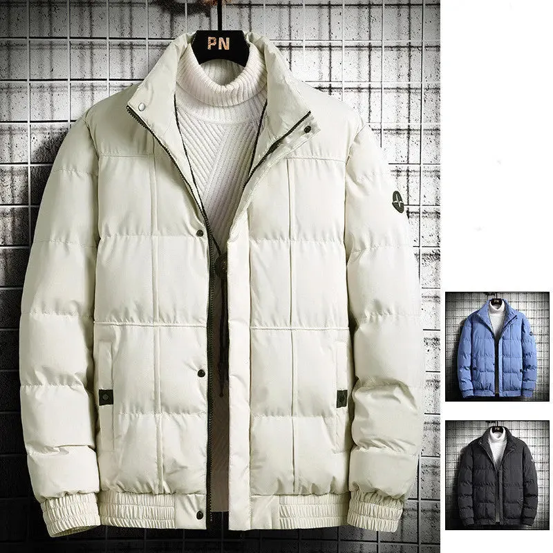 Zipper Thickening Warm Winter Leisure Stand-up Collar Cotton-padded Jacket