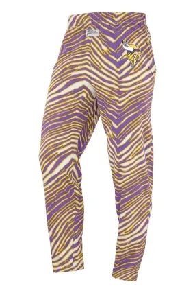 Zubaz NFL Adult Unisex Z88 Zebra Pants, Minnesota Vikings For Men and Women